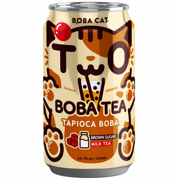 BOBA CAT - Brown Sugar Tapioca Boba Tea 315ml